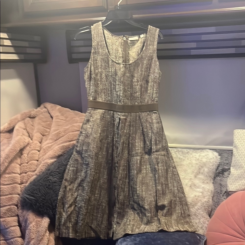 Elegant brown Sleeveless Dress